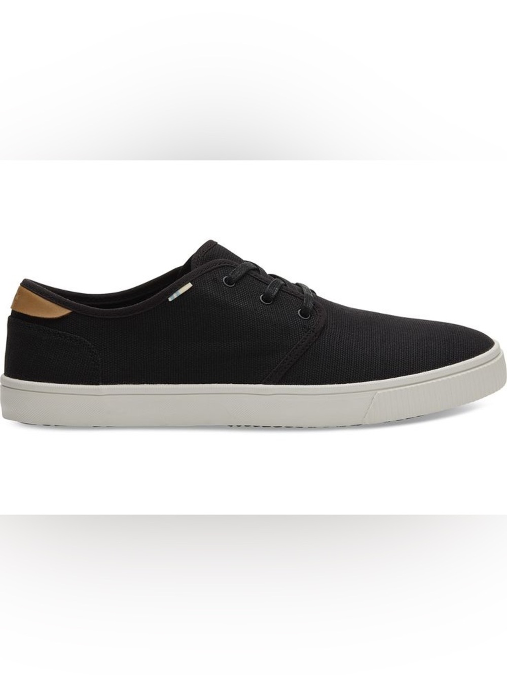 Toms Black Canvas Low-Top Sneakers with White Sole